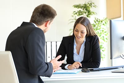 échange avec le client